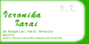 veronika karai business card